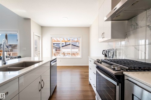 11979 34 Avenue, Edmonton, AB - Indoor Photo Showing Kitchen With Double Sink With Upgraded Kitchen