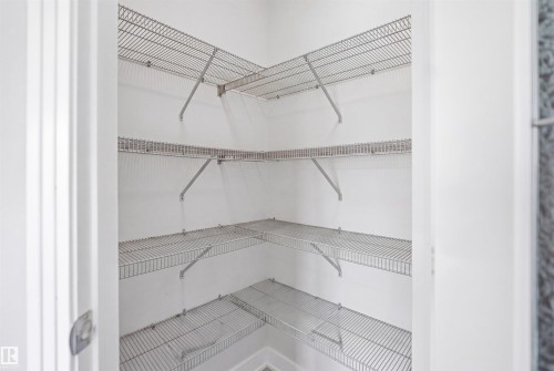 Corner pantry featuring multiple levels of wire shelving - 1444 37C Avenue, Edmonton, AB - Indoor With Storage