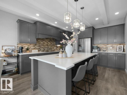 5055 Andison Close, Edmonton, AB - Indoor Photo Showing Kitchen With Upgraded Kitchen