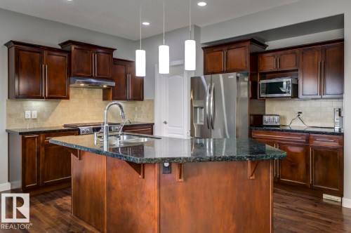 1924 69 Street, Edmonton, AB - Indoor Photo Showing Kitchen With Double Sink