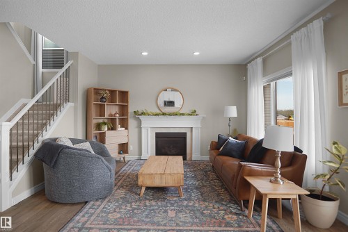 12351 176 Avenue, Edmonton, AB - Indoor Photo Showing Living Room With Fireplace