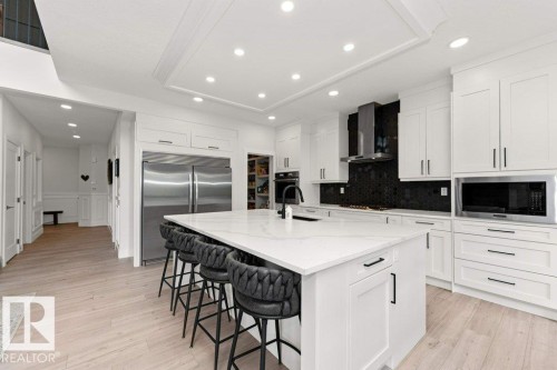 1390 Enright Landing Landing, Edmonton, AB - Indoor Photo Showing Kitchen With Upgraded Kitchen