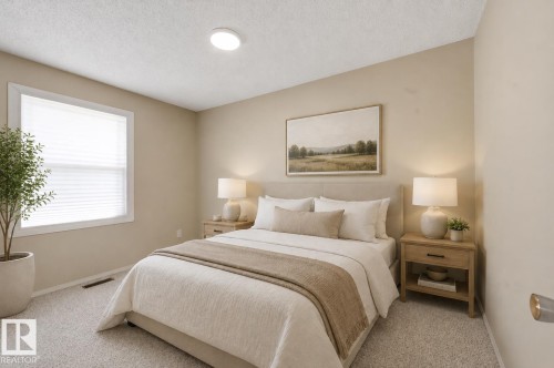 Virtually Staged - 692 Lee Ridge Road, Edmonton, AB - Indoor Photo Showing Bedroom