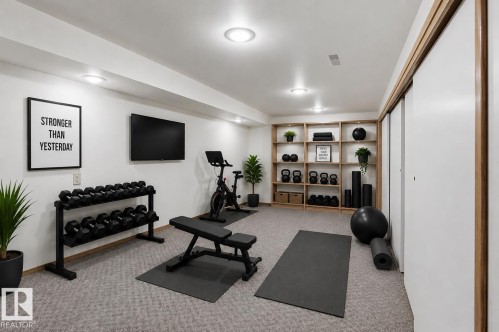 Virtually Staged - 692 Lee Ridge Road, Edmonton, AB - Indoor Photo Showing Gym Room