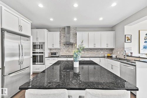 22131 95 Avenue, Edmonton, AB - Indoor Photo Showing Kitchen With Double Sink With Upgraded Kitchen