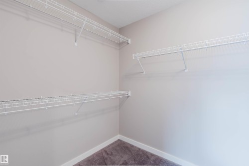 Walk-in closet featuring wire shelving and carpet flooring - 7827 18 Avenue, Edmonton, AB - Indoor With Storage
