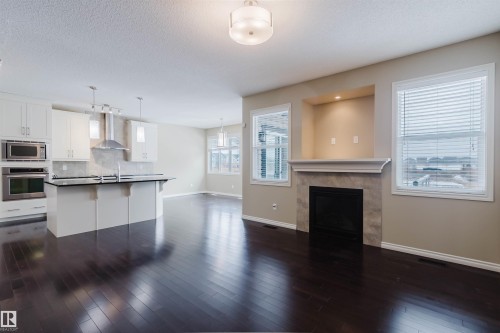 1007 173 Street, Edmonton, AB - Indoor Photo Showing Kitchen With Fireplace With Upgraded Kitchen