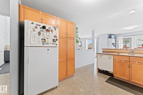 2124 35A Avenue, Edmonton, AB - Indoor Photo Showing Kitchen With Double Sink