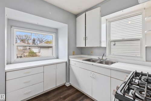 8331 81 Avenue, Edmonton, AB - Indoor Photo Showing Kitchen With Double Sink