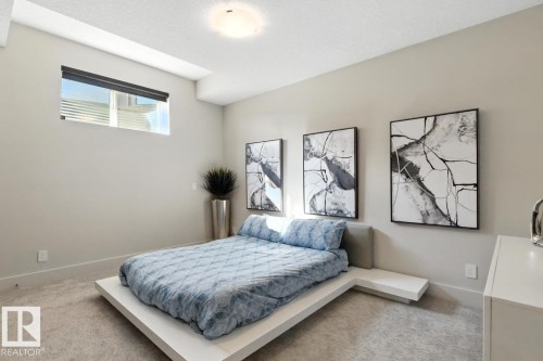 Basement Bedroom featuring ample closet space - 5536 Chegwin Point(E), Edmonton, AB - Indoor Photo Showing Bedroom
