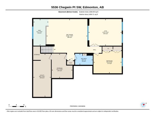 Basement Floor Plan - 5536 Chegwin Point(E), Edmonton, AB - Other