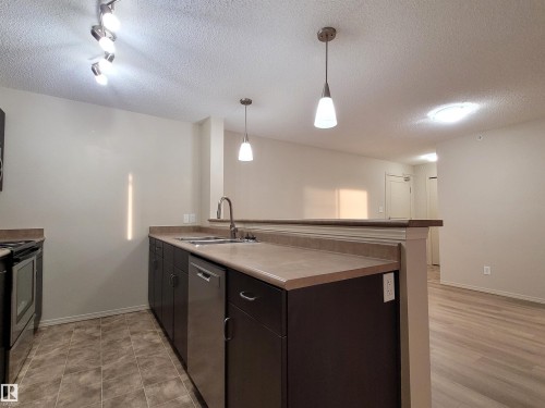 432 1180 Hyndman Road, Edmonton, AB - Indoor Photo Showing Kitchen With Double Sink