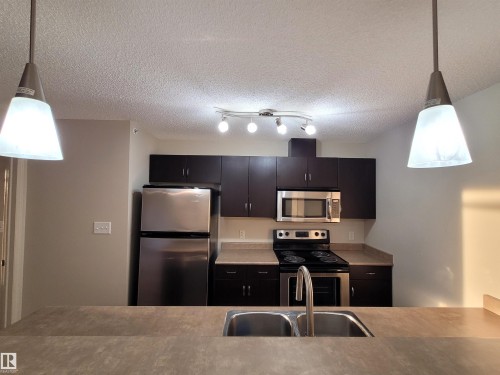 432 1180 Hyndman Road, Edmonton, AB - Indoor Photo Showing Kitchen With Double Sink