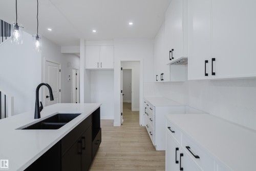 6219 29 Avenue, Edmonton, AB - Indoor Photo Showing Kitchen With Double Sink