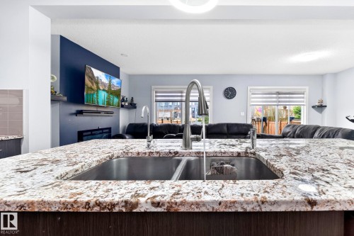 308 42 Avenue, Edmonton, AB - Indoor Photo Showing Kitchen With Double Sink
