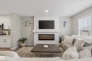2513 Price Way, Edmonton, AB  - Indoor Photo Showing Living Room With Fireplace 