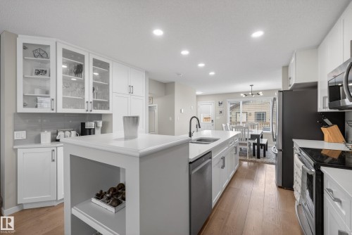 2513 Price Way, Edmonton, AB - Indoor Photo Showing Kitchen With Stainless Steel Kitchen With Double Sink With Upgraded Kitchen