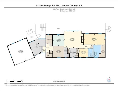 The property features a two-car garage with a paved driveway - 531064 Range Road 174, Rural Lamont County, AB - Outdoor
