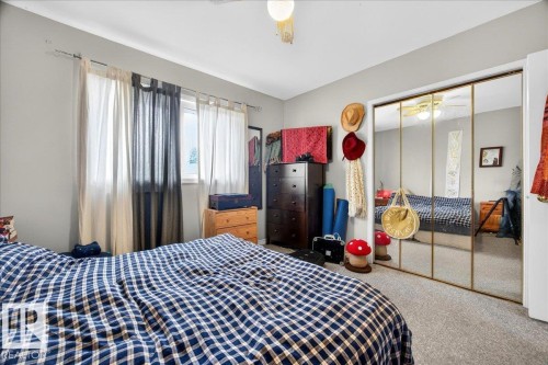 Light gray wall paint with carpet flooring - 4212 105 Avenue, Edmonton, AB - Indoor Photo Showing Bedroom