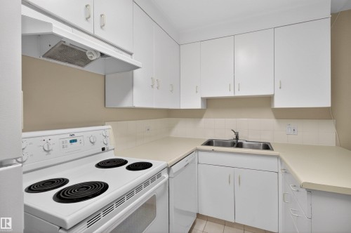 304 12207 Jasper Avenue, Edmonton, AB - Indoor Photo Showing Kitchen With Double Sink