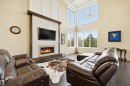 4547 Mead Crest, Edmonton, AB  - Indoor Photo Showing Living Room With Fireplace 