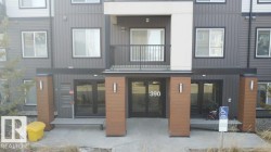 Modern exterior featuring grey horizontal siding with white trim accents and dark-framed windows - 