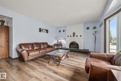 8812 135 Avenue, Edmonton, AB - Indoor Photo Showing Living Room With Fireplace