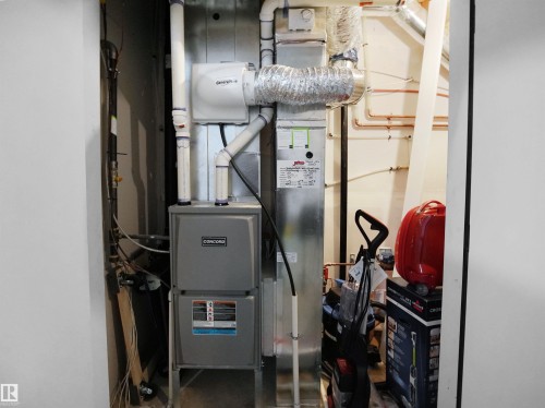 The property includes a Concord furnace system with associated ductwork and piping - 64 655 Watt Boulevard, Edmonton, AB - Indoor Photo Showing Basement