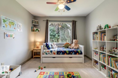 Light gray wall paint with carpet flooring - 9602 90 Street, Edmonton, AB - Indoor Photo Showing Bedroom