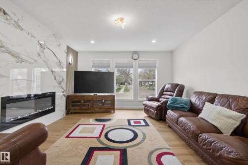 11 Labelle Crescent, St. Albert, AB - Indoor Photo Showing Living Room With Fireplace