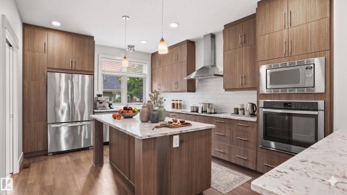 11002 University Avenue, Edmonton, AB - Indoor Photo Showing Kitchen With Upgraded Kitchen