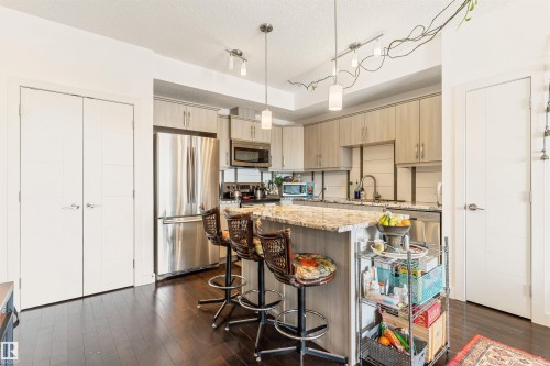 410 10523 123 Street, Edmonton, AB - Indoor Photo Showing Kitchen With Stainless Steel Kitchen