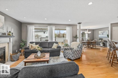 4 Hunt Court, St. Albert, AB - Indoor Photo Showing Living Room With Fireplace