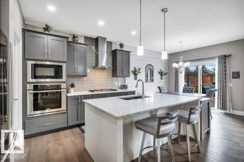 3721 Cherry Loop, Edmonton, AB - Indoor Photo Showing Kitchen With Upgraded Kitchen