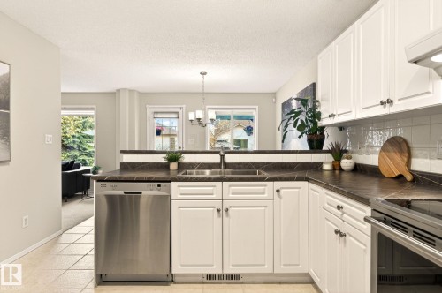 316 Wild Rose Way, Edmonton, AB - Indoor Photo Showing Kitchen With Double Sink