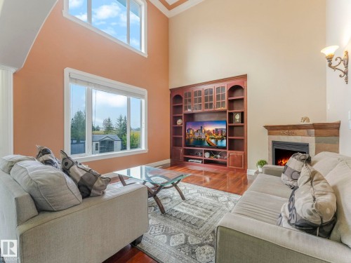 6911 17 Avenue, Edmonton, AB - Indoor Photo Showing Living Room With Fireplace