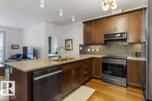 255 6079 Maynard Way, Edmonton, AB - Indoor Photo Showing Kitchen With Double Sink