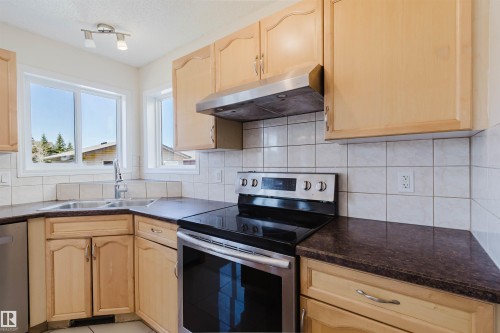 7713 Schmid Crescent, Edmonton, AB - Indoor Photo Showing Kitchen With Double Sink