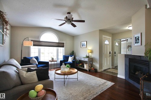 5512 52 St Close, Bashaw, AB - Indoor Photo Showing Living Room With Fireplace