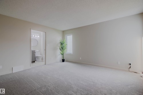 Spacious room featuring light gray carpet flooring and neutral wall tones - 5935 189 Street, Edmonton, AB - Indoor Photo Showing Other Room