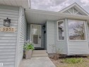 Light blue horizontal siding exterior with a white trim package - 5935 189 Street, Edmonton, AB  - Outdoor 