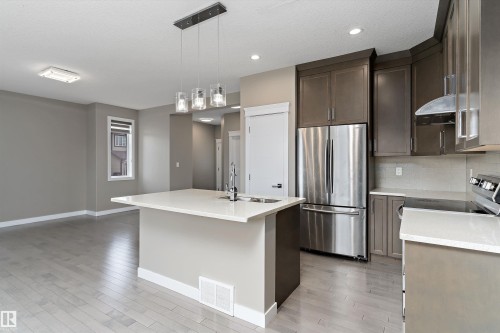 8729 Carson Way, Edmonton, AB - Indoor Photo Showing Kitchen With Double Sink With Upgraded Kitchen