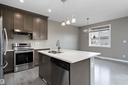 8729 Carson Way, Edmonton, AB - Indoor Photo Showing Kitchen With Double Sink