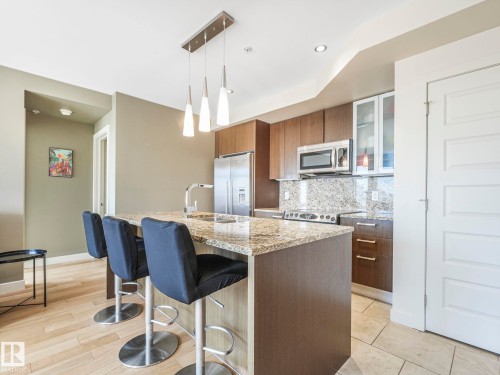 801 10388 105 Street, Edmonton, AB - Indoor Photo Showing Kitchen With Upgraded Kitchen