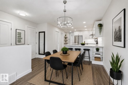 (Virtually Staged) - 11146 78 Avenue, Edmonton, AB - Indoor Photo Showing Dining Room