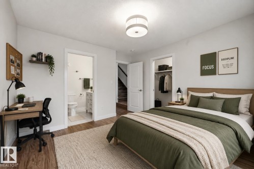 (Virtually Staged) - 11146 78 Avenue, Edmonton, AB - Indoor Photo Showing Bedroom