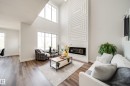 8808 183 Avenue, Edmonton, AB  - Indoor Photo Showing Living Room With Fireplace 