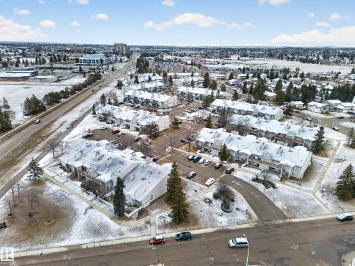 Aerial perspective showcasing a community of multi-unit residential buildings - 165 2703 79 Street, Edmonton, AB - Outdoor With View