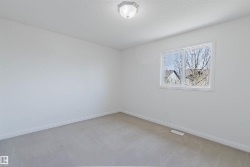 Bright room with neutral wall paint, light-colored carpeting, a double-paned window, white trim, and a ceiling-mounted light fixture - 1951 120 Street, Edmonton, AB - Indoor Photo Showing Other Room