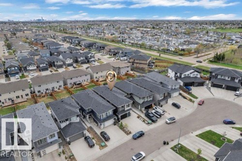 Aerial perspective of a contemporary residential neighborhood - 8025 174A Avenue, Edmonton, AB - Outdoor With View